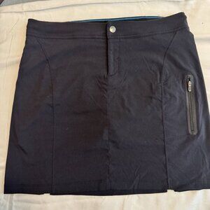 Columbia Size 10 Women's Athletic Black Skort with Zip Pocket - Performance Acti